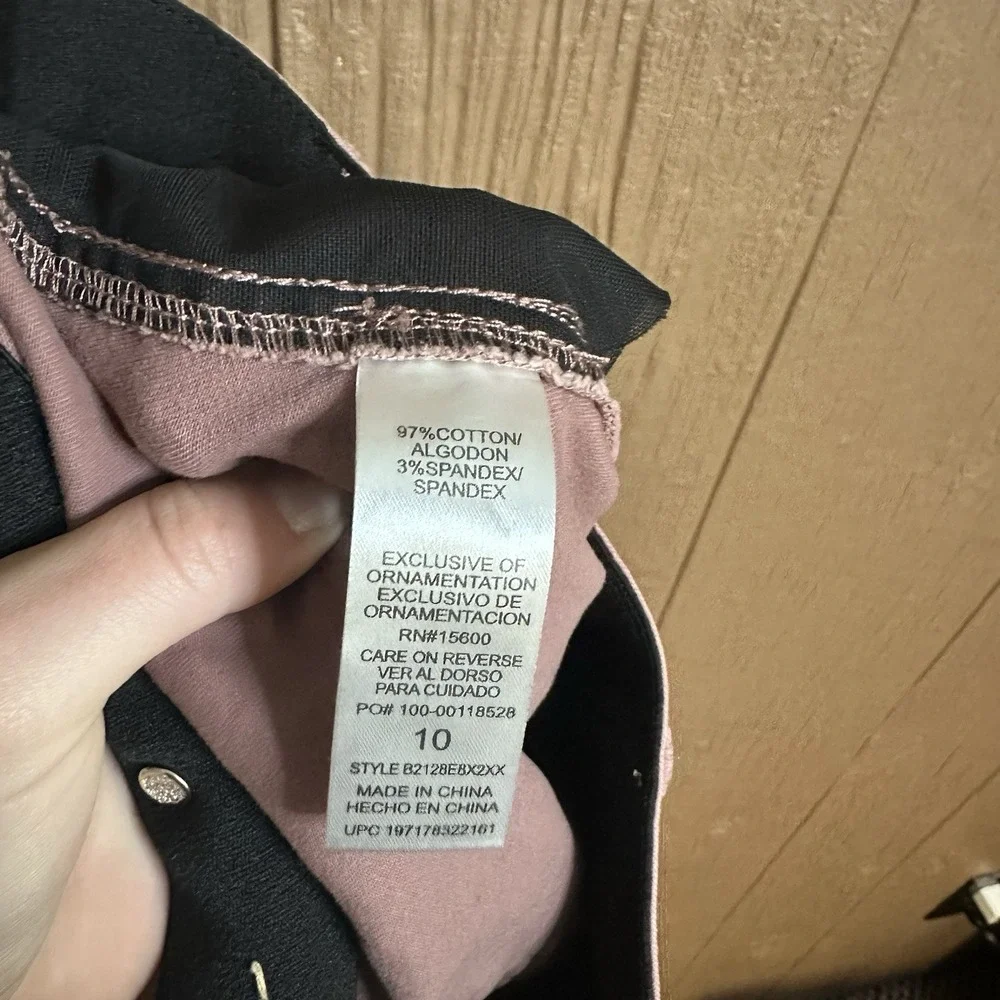 Democracy Ab Technology Straight Leg Jeans Mauve Pink Size 10 Utility Chino - Picture 7 of 7